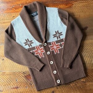 Vintage Men’s Star Button Front Cardigan, size M